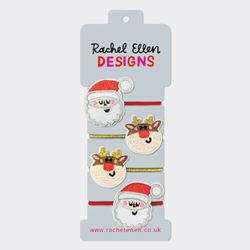 Hair Elastics - Santa/Rudolph
