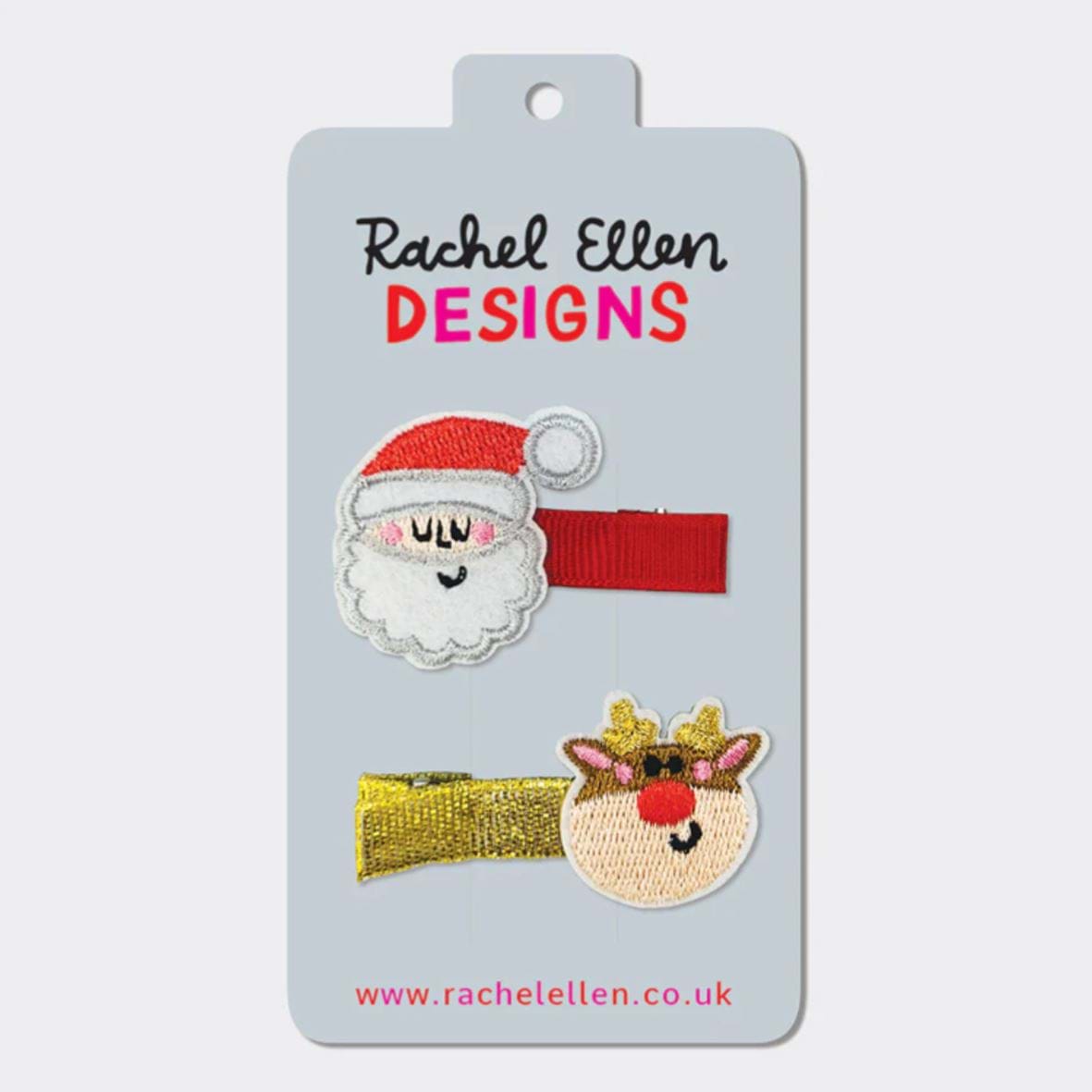 Hair Clips - Santa/Rudolph