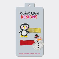 Hair Clips - Penguin/snowman