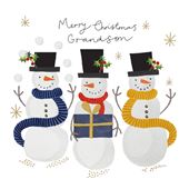 Snowmen Grandson Christmas Card
