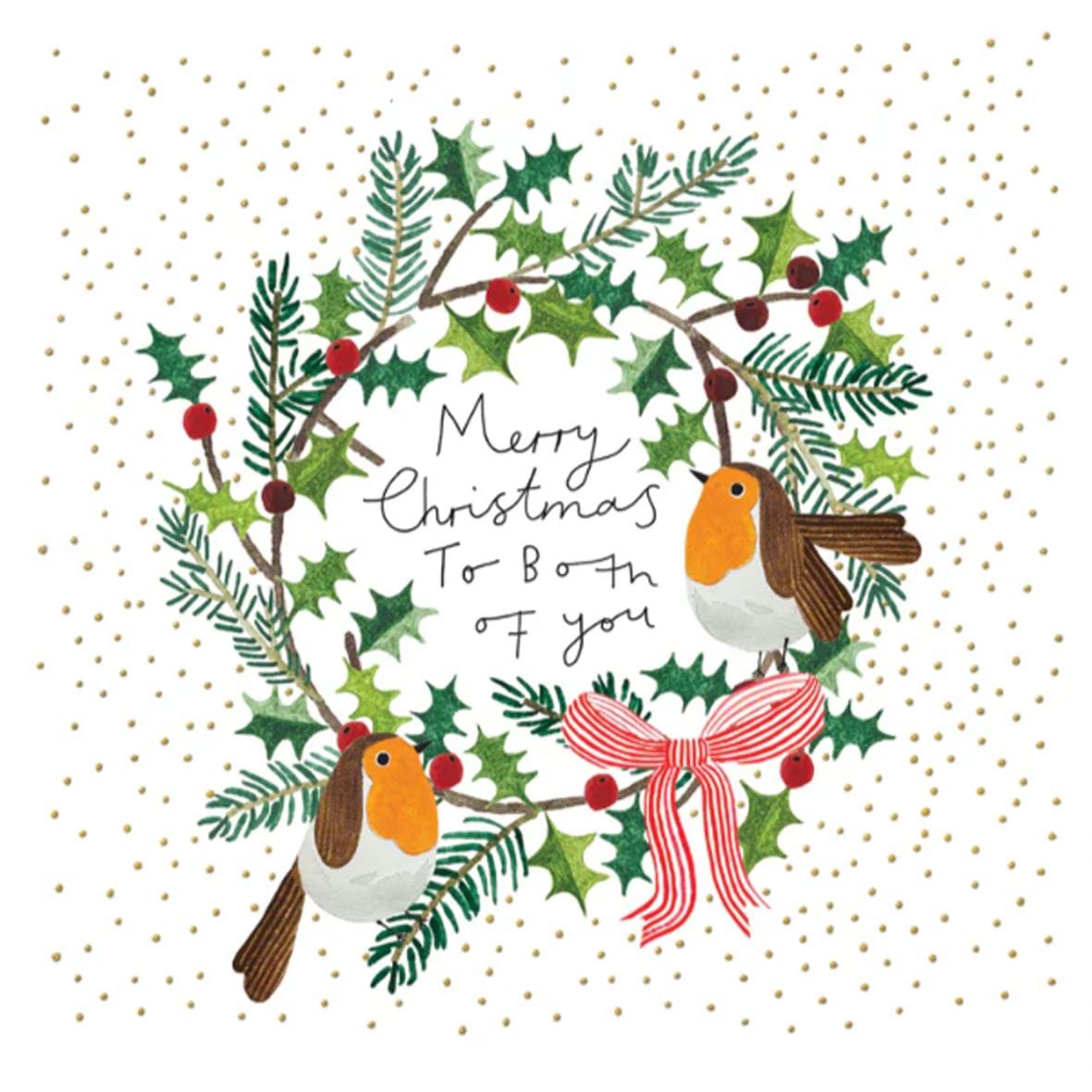 Robins Both Of You Christmas Card