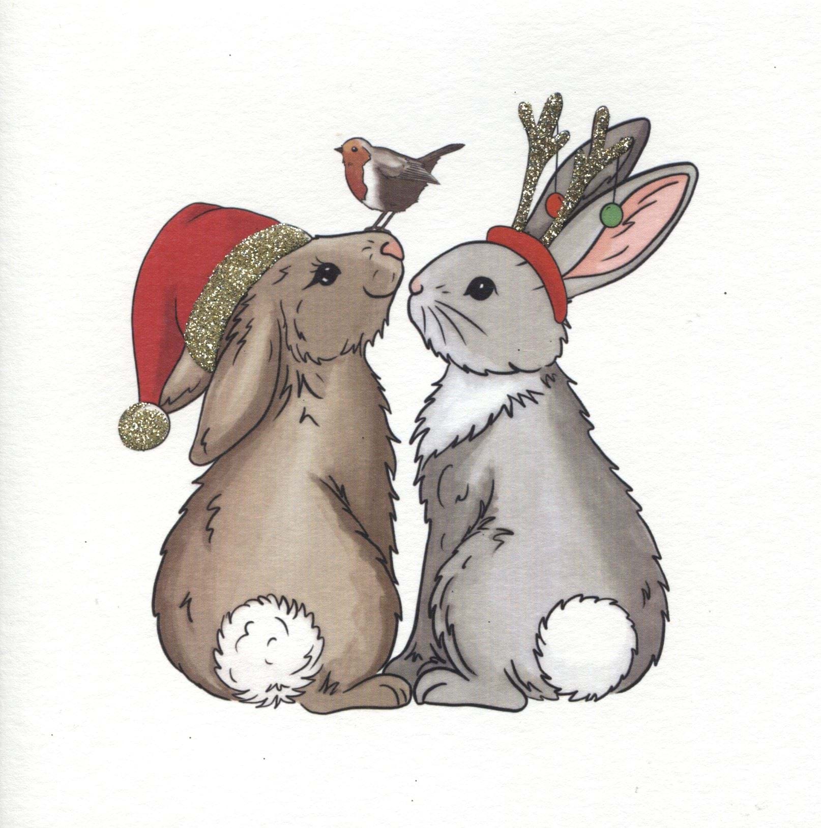 Bunnies Christmas Card