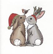 Bunnies Christmas Card