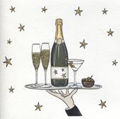Champagne and Olives Christmas Card