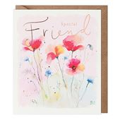 Poppies Special Friend Birthday Card