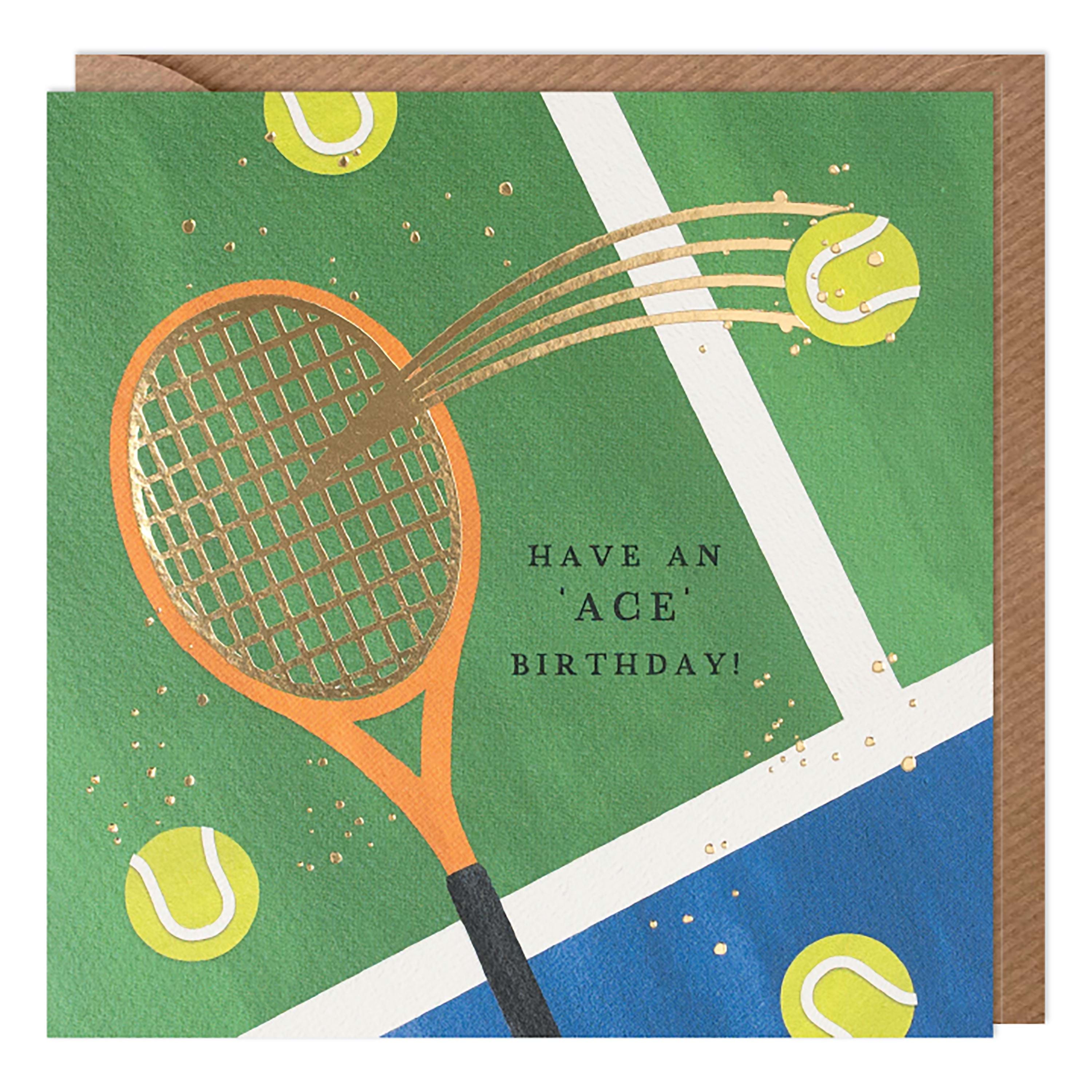 Tennis Birthday Card