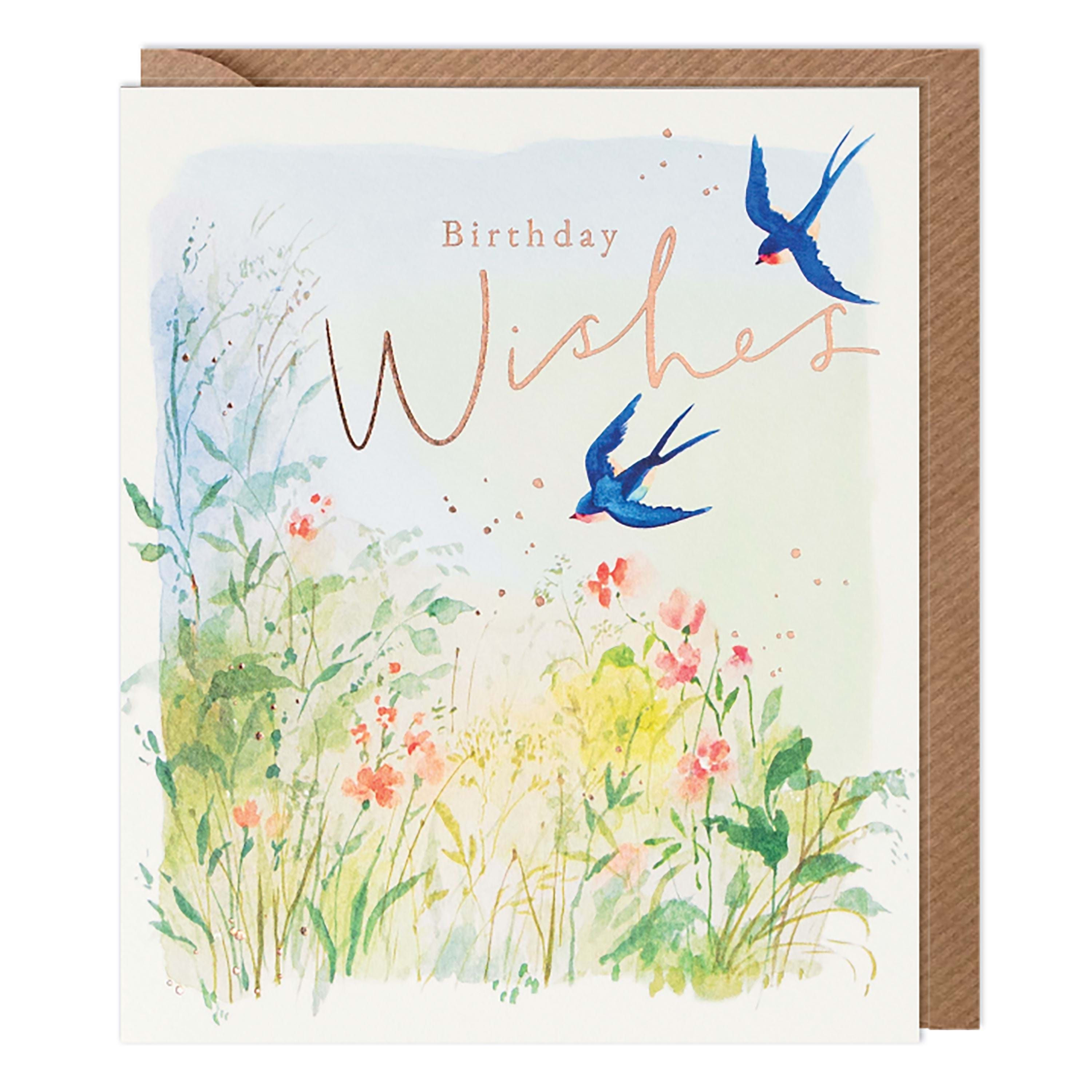 Swallows Birthday Card
