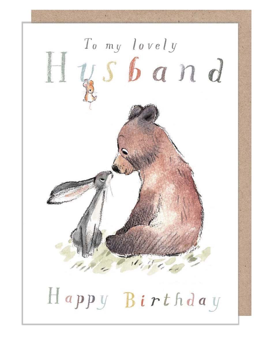 Bear and The Hare Husband Birthday Card