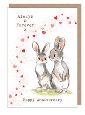 Rabbits Anniversary Card