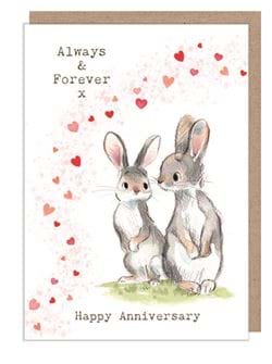 Rabbits Anniversary Card