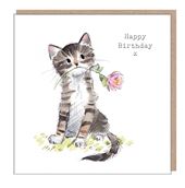 Tabby Cat Birthday Card