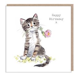 Tabby Cat Birthday Card