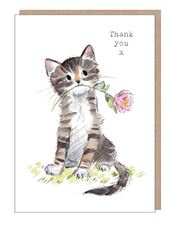Tabby Cat Thank You Card