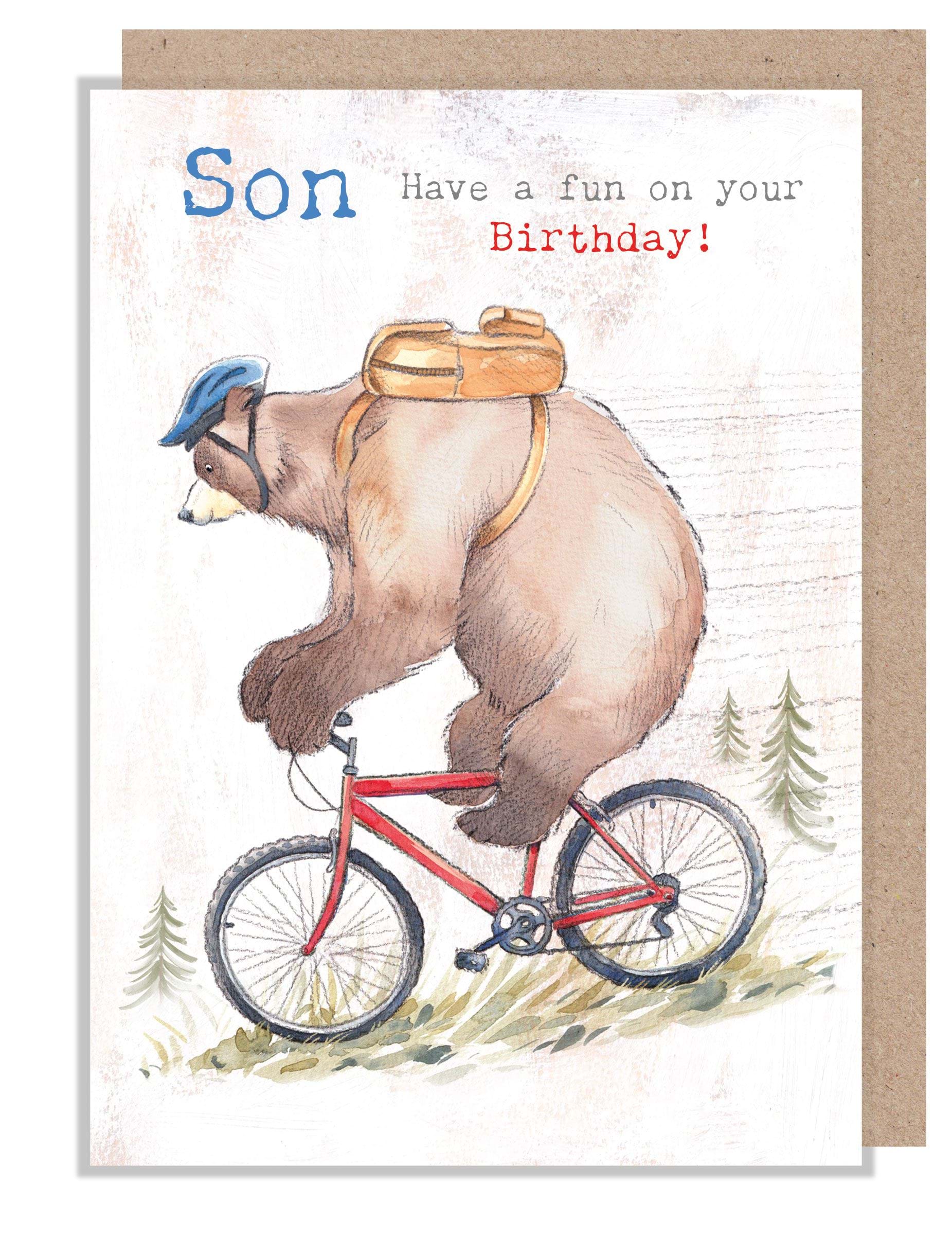 Bear Son Birthday Card