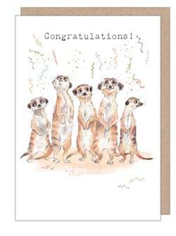 Meerkats Congratulations Card