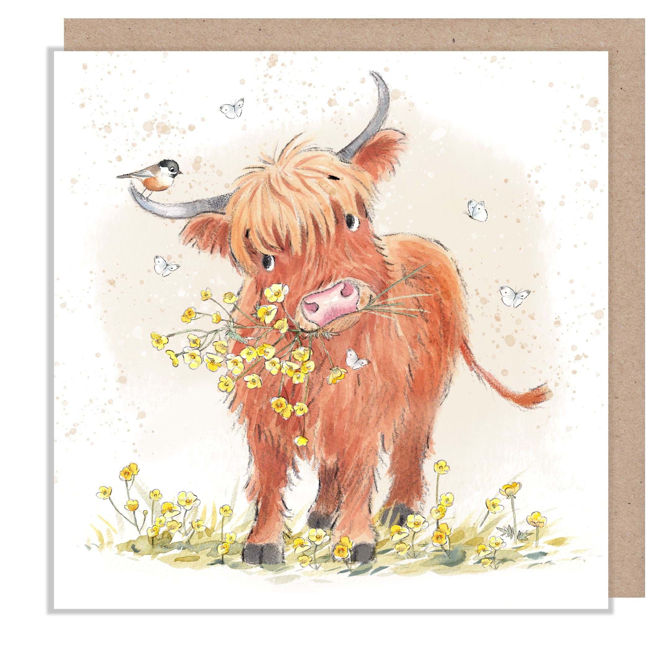 Highland Cow Greeting Card