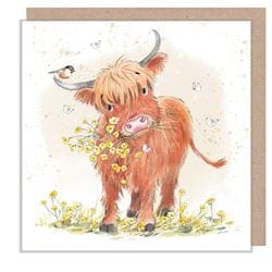 Highland Cow Greeting Card