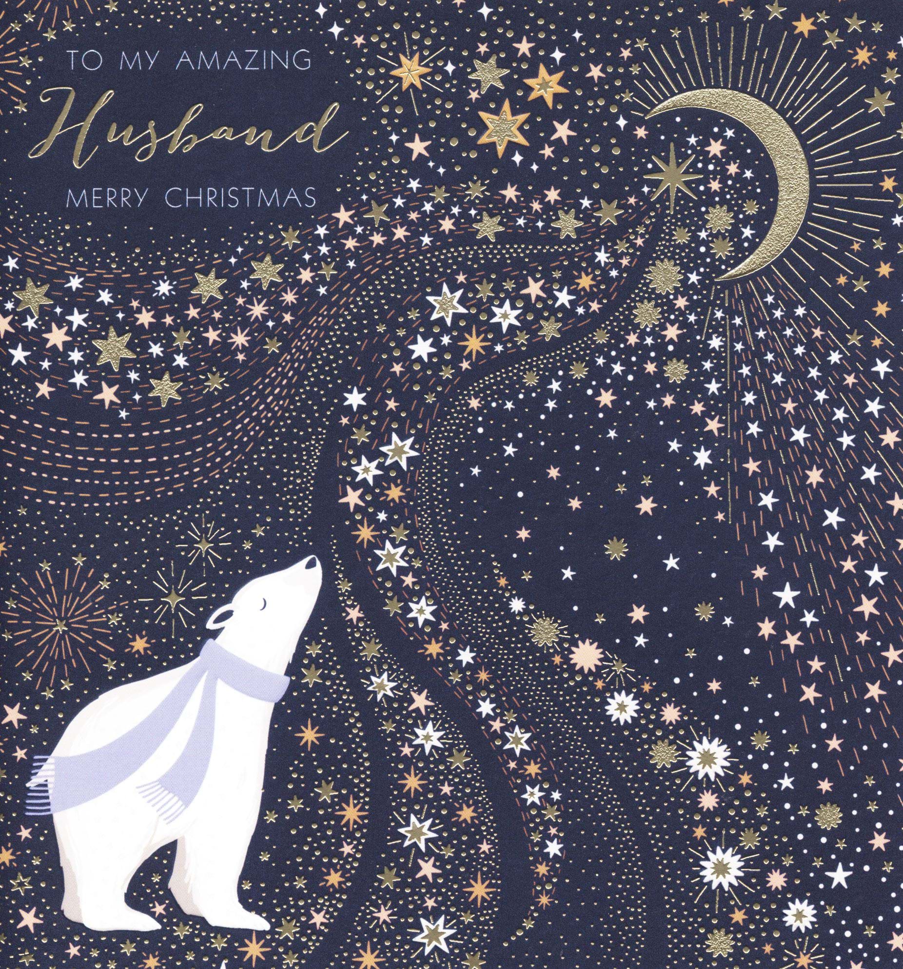 Polar Bear Husband Christmas Card
