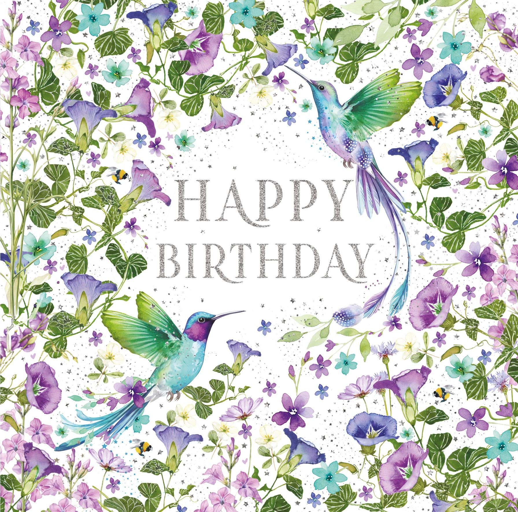 Hummingbirds Birthday Card