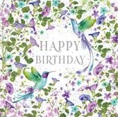 Hummingbirds Birthday Card
