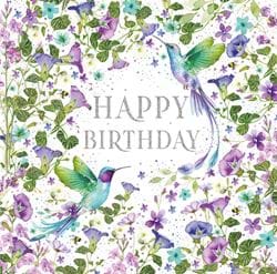 Hummingbirds Birthday Card