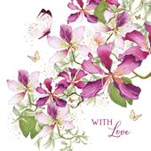 Orchid Tree Flowers Birthday Card