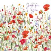 Poppies Just for You Birthday Card