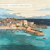 Coastal Town Birthday Card