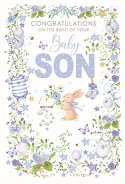 Congratulations New Baby Son Card