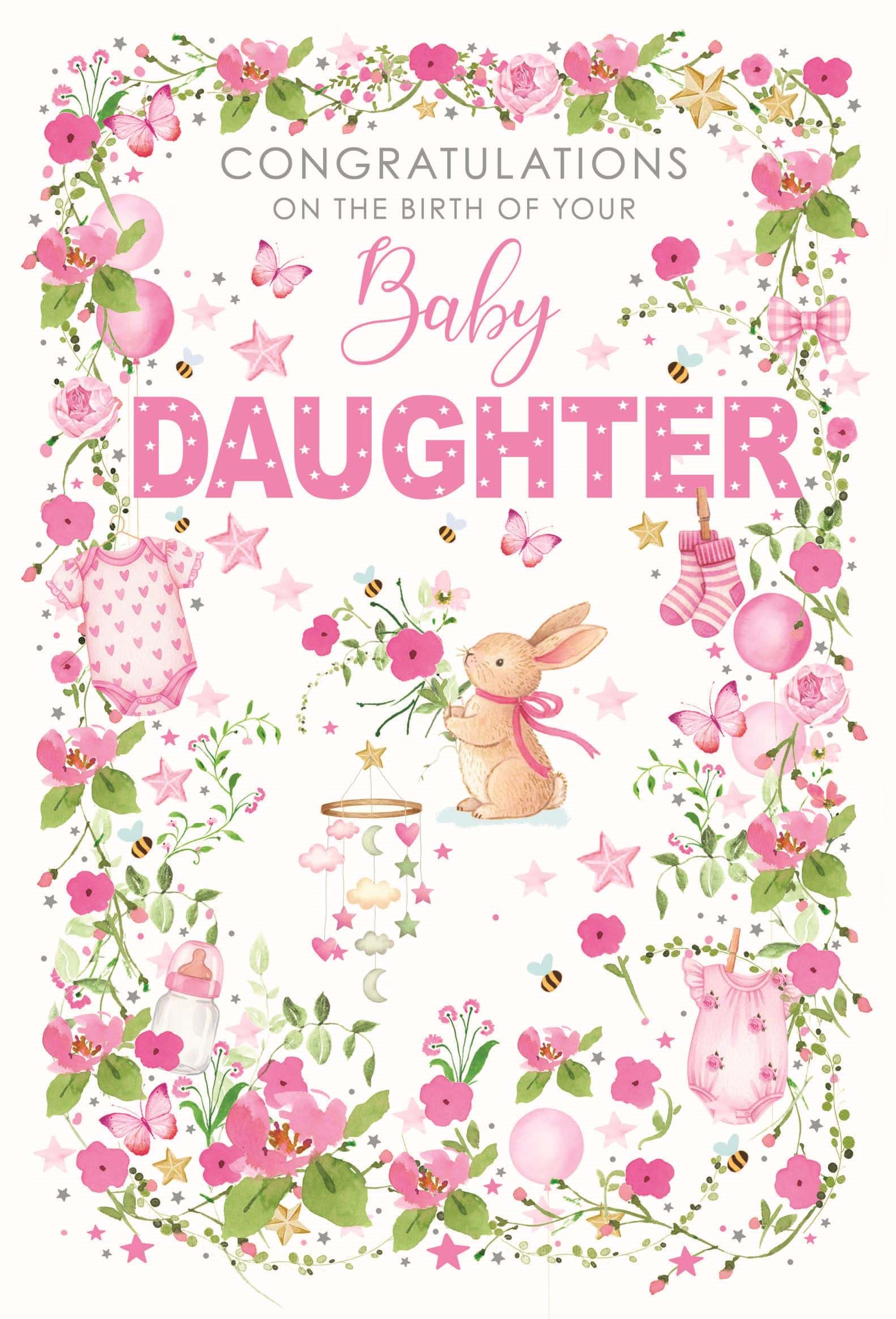 Congratulations New Baby Daughter Card
