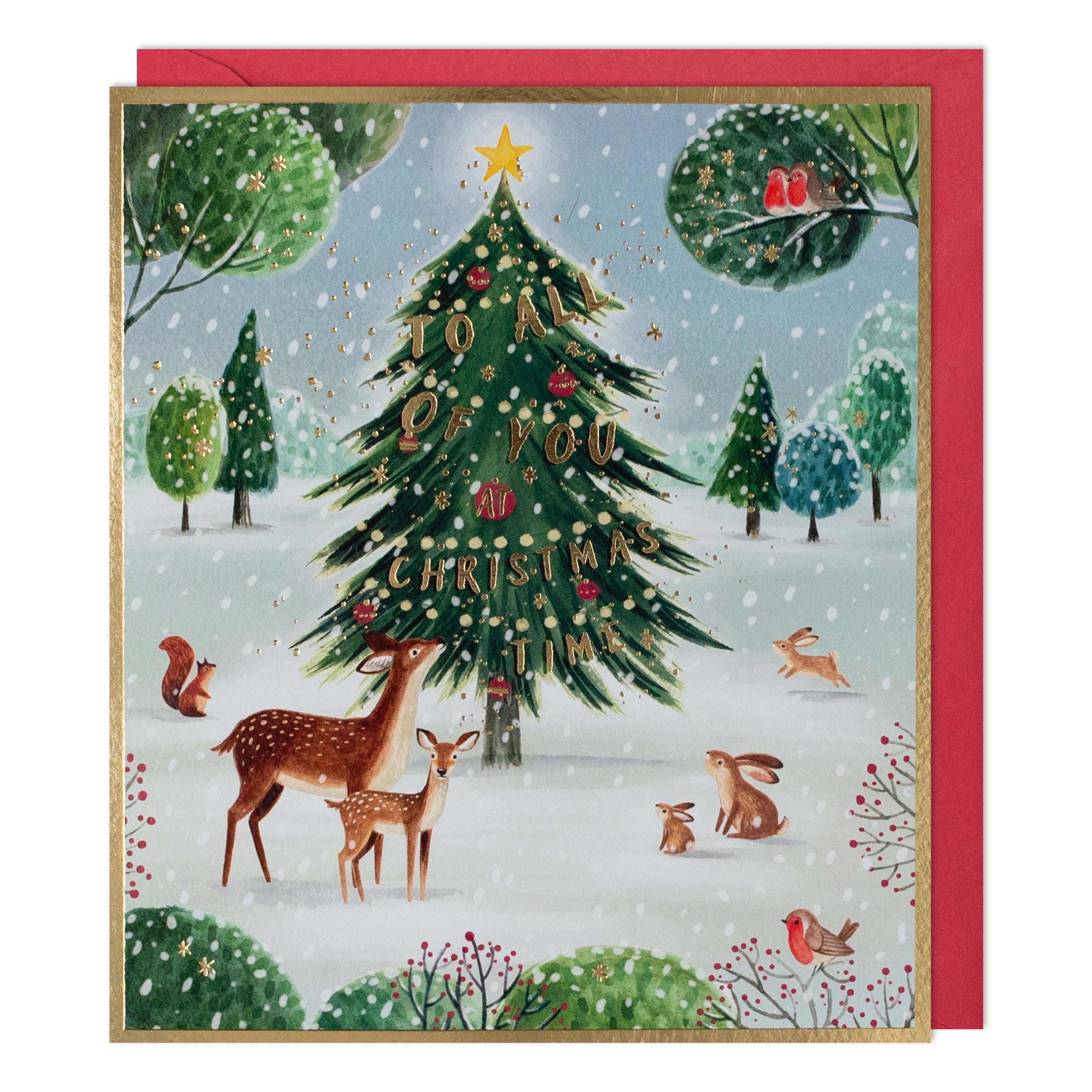 Woodland All Of You Christmas Card