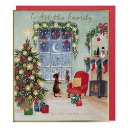 Cosy Window All The Family Christmas Card