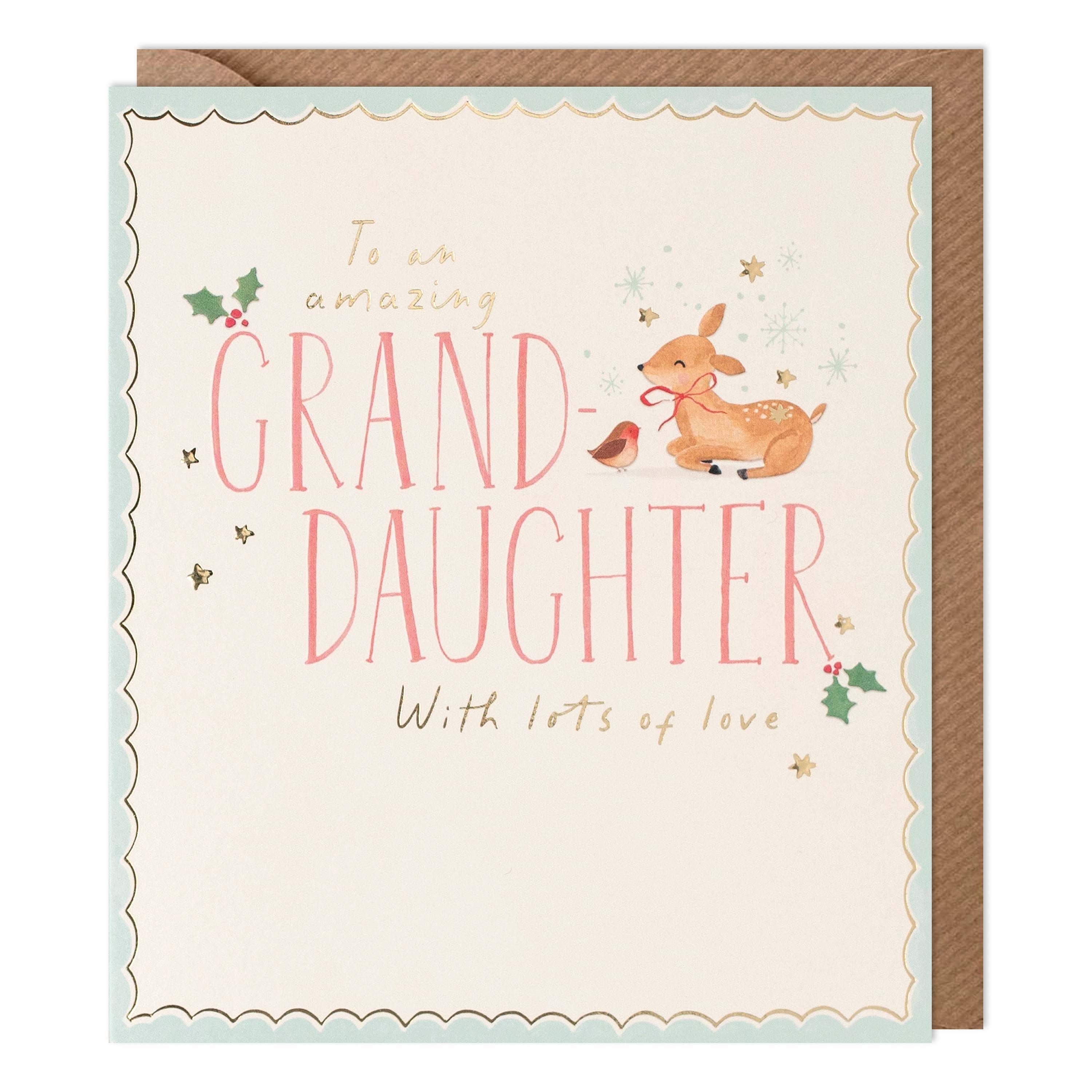Amazing Granddaughter Christmas Card