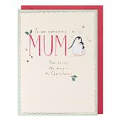 Penguins Amazing Mum Christmas Card