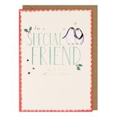 Penguins Special Friend Christmas Card