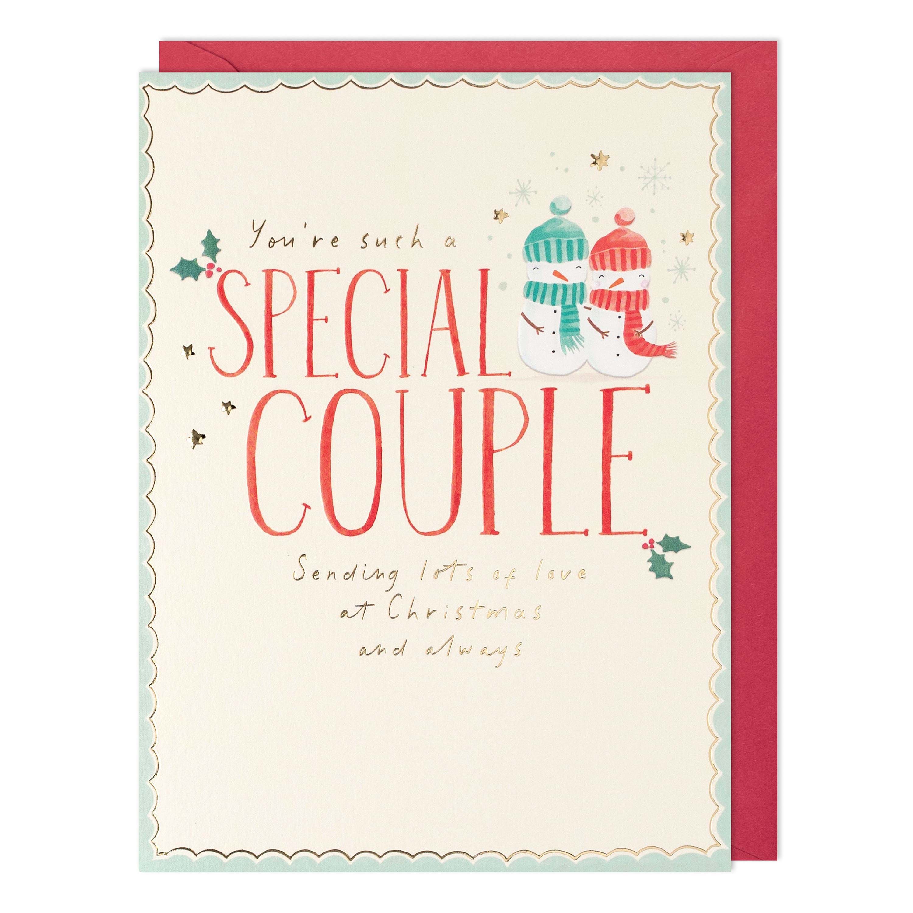 Snowmen Special Couple Christmas Card