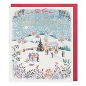Snowy Scene Special Friends Christmas Card
