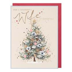 Festive Tree Wife Christmas Card