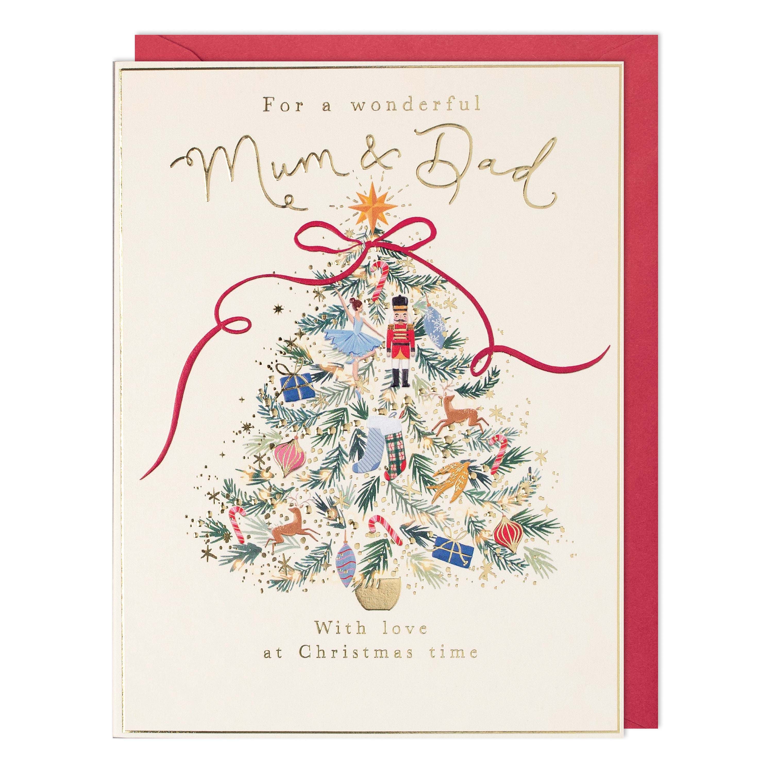 Tree Mum & Dad Christmas Card