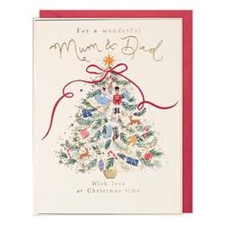 Tree Mum & Dad Christmas Card