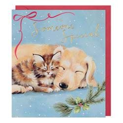 Pup and Kitten Someone Special Christmas Card
