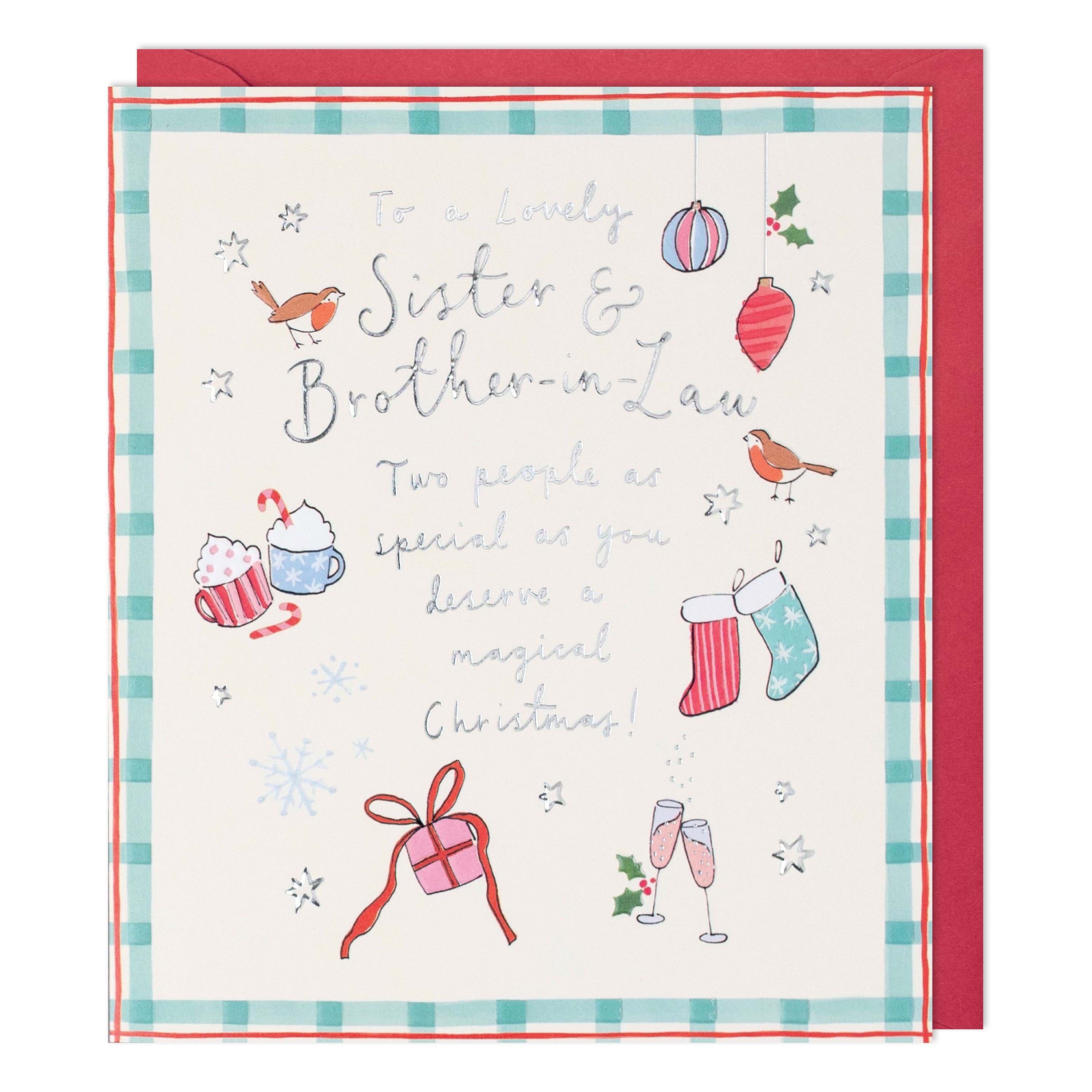 Lovely Sister & Brother-in-law Christmas Card