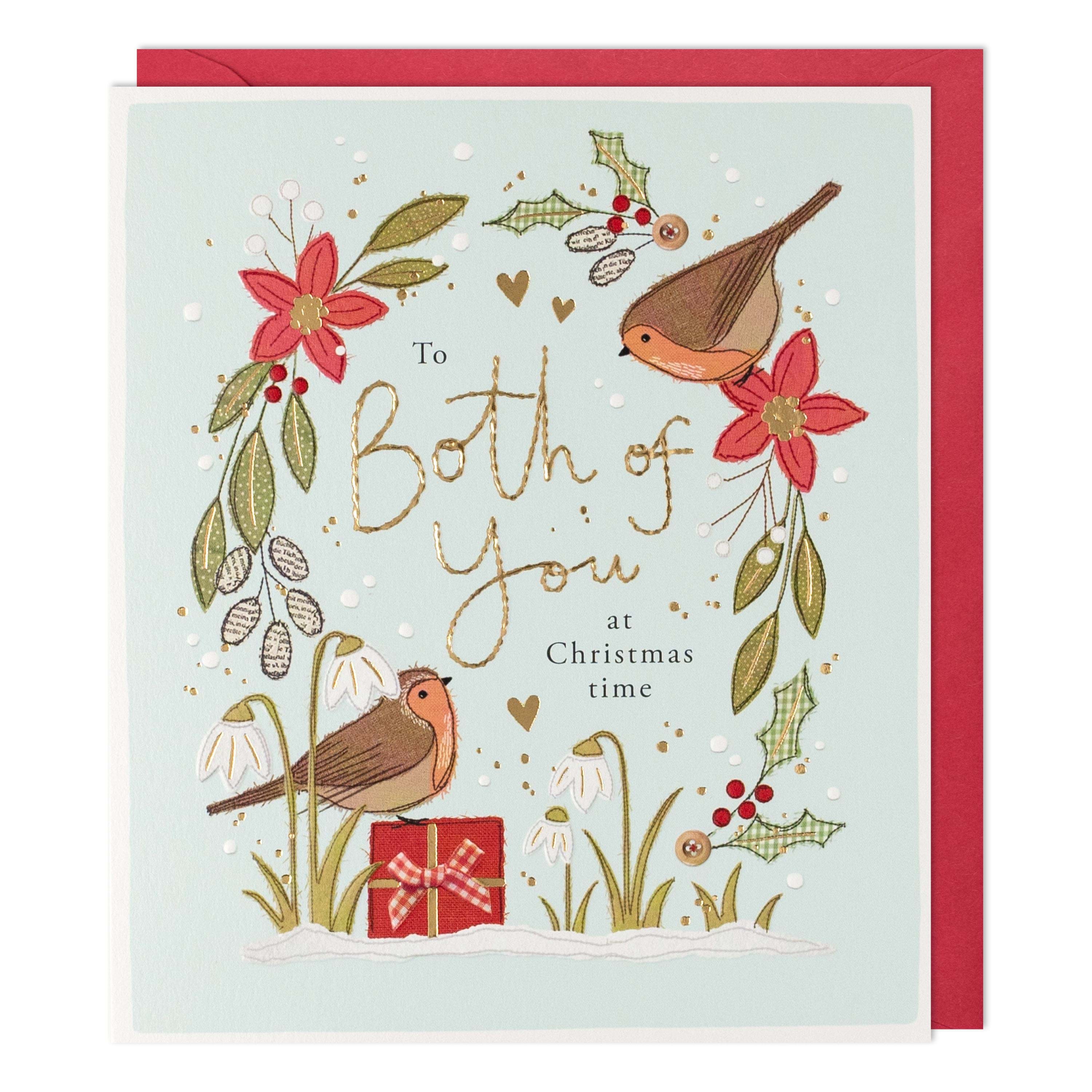 Robins Both of You Christmas Card