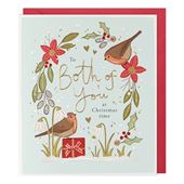 Robins Both of You Christmas Card