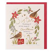 Robins Sister Christmas Card