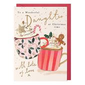 Hot Chocolate Daughter Christmas Card