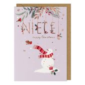 Snowman Niece Christmas Card