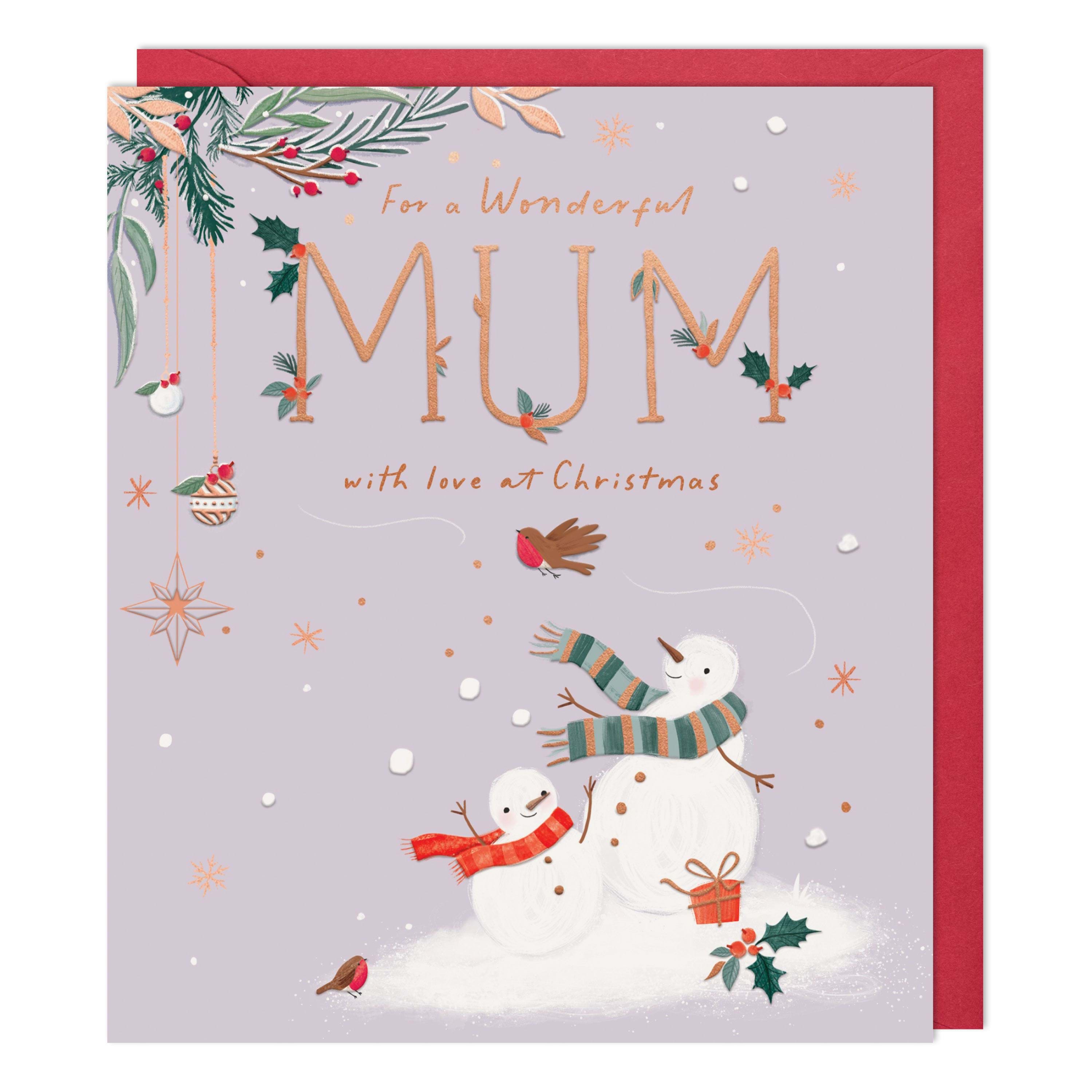 Wonderful Mum Christmas Card