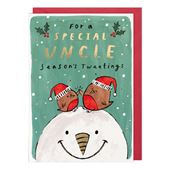Season's Tweetings Uncle Christmas Card