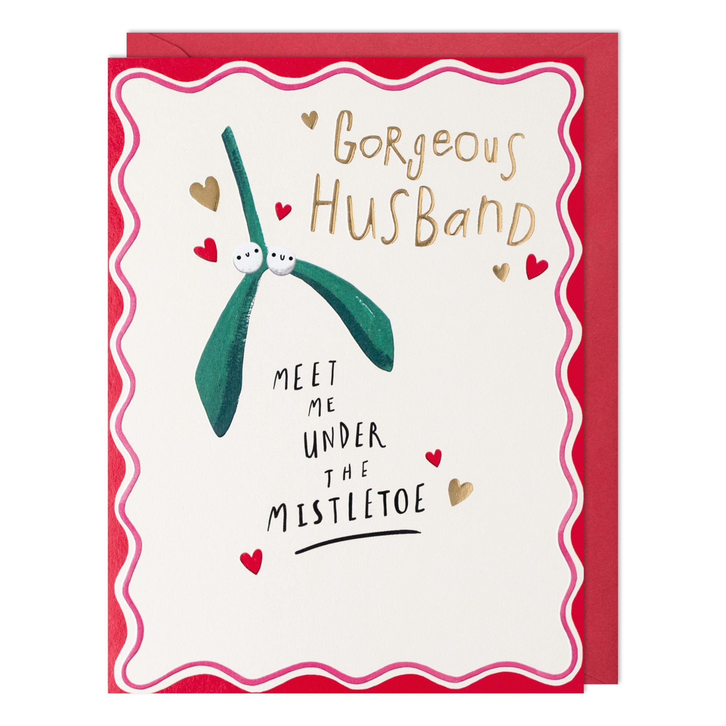 Mistletoe Husband Christmas Card